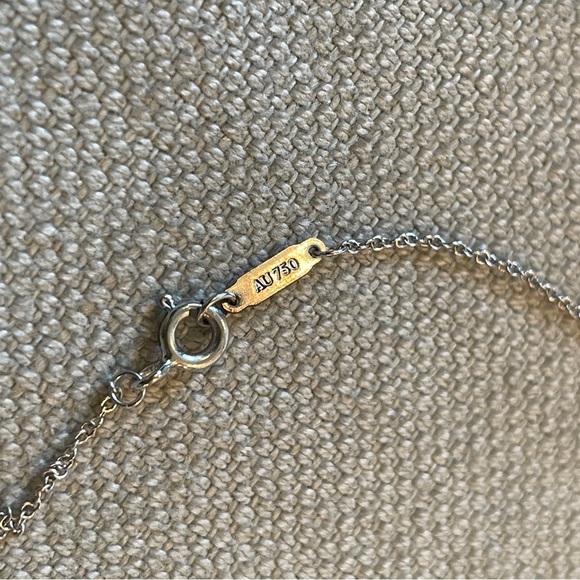 💙Tiffany & Co.💙18k White Gold Diamond Interlocking Circle Necklace - Picture 9 of 12